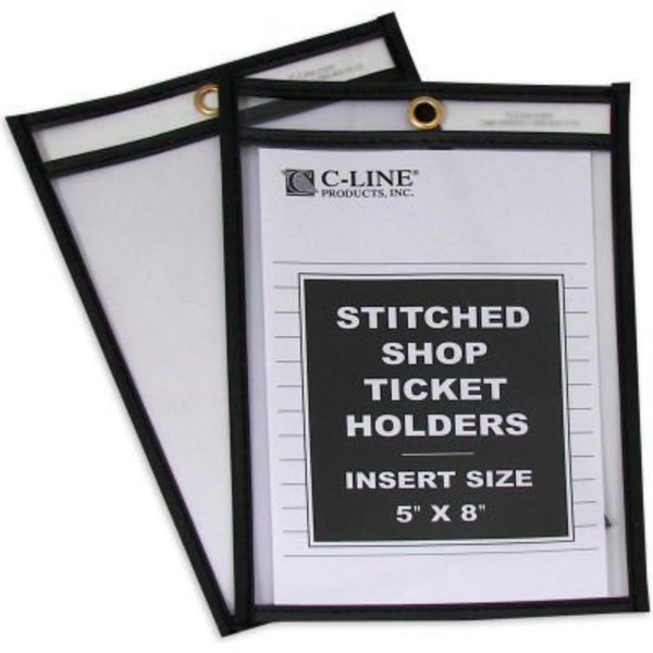 C-Line Products C-Line Products Shop Ticket Holders, Stitched, Both Sides Clear, 5 x 8, 25/BX 46058